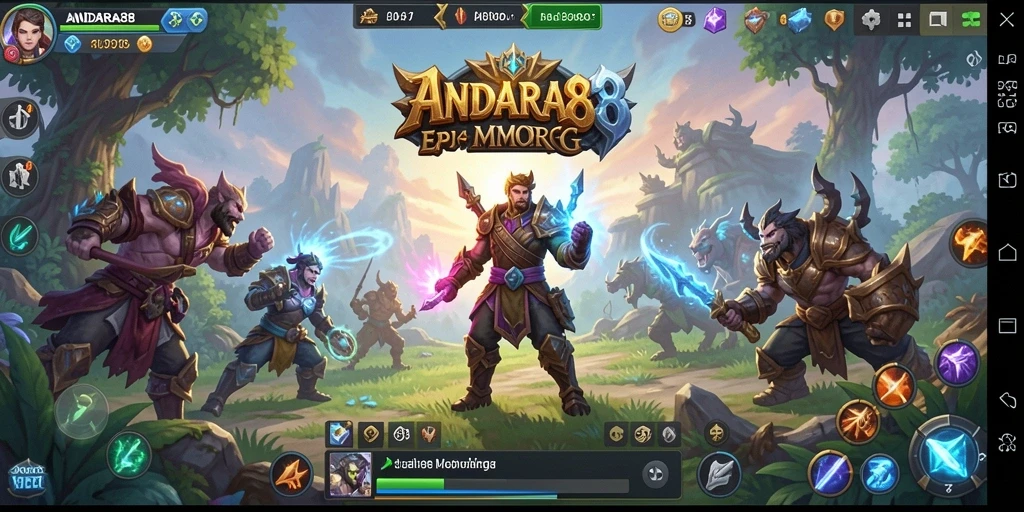 Tampilan gameplay ANDARA88 yang kaya akan petualangan dan aksi.
