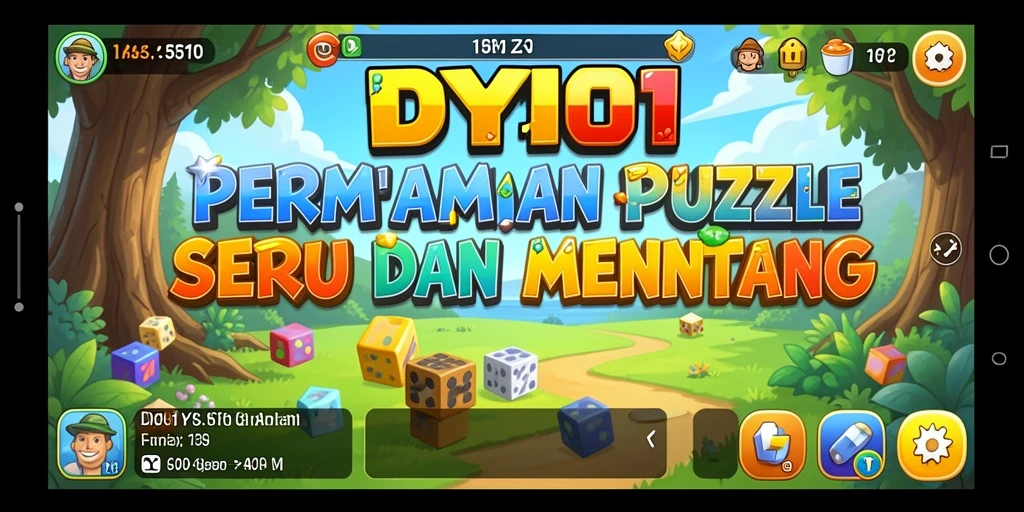 Screenshot utama DYO1 menunjukkan gameplay Puzzle yang menarik dan menantang.