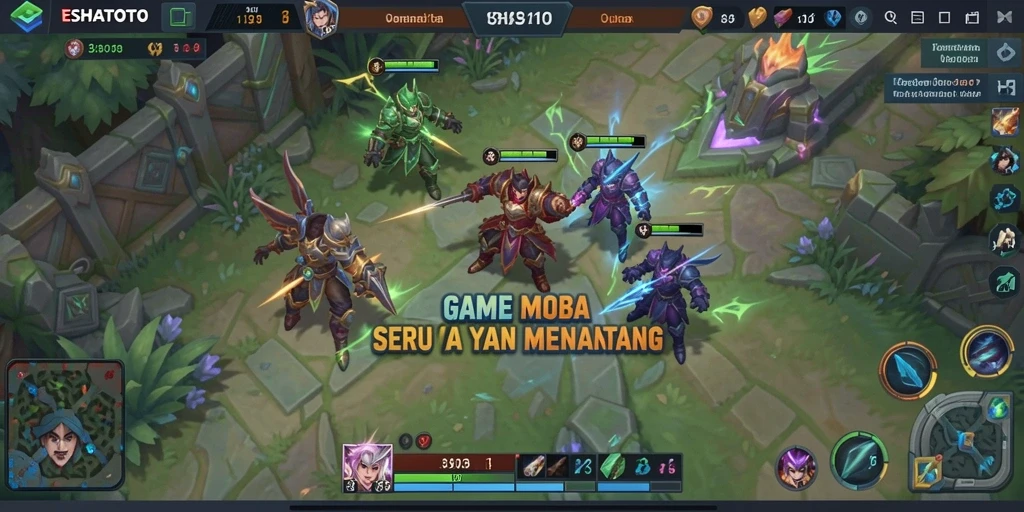 Gameplay seru ESHATOTO dalam aksi seru pertempuran.
