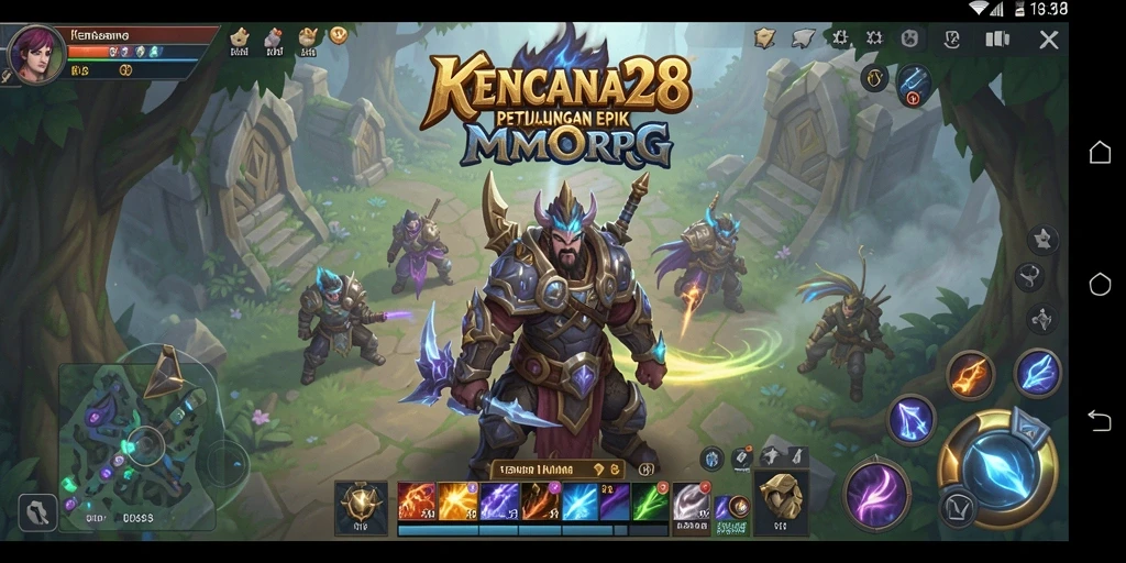 Tampilan gameplay epik dalam KENCANA28 dengan pertarungan seru.