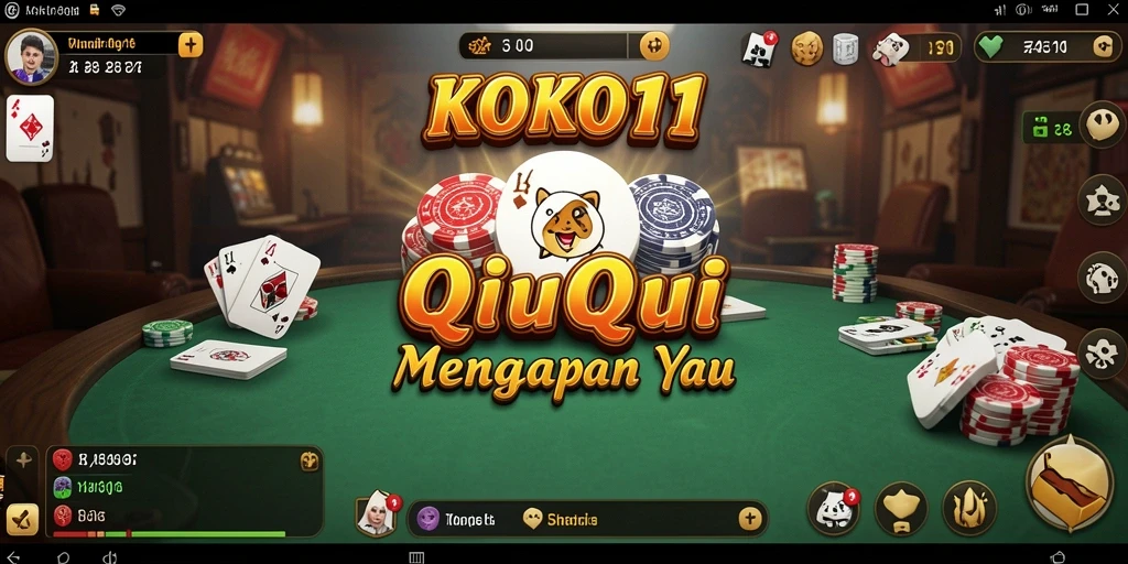 Tampilan gameplay QiuQiu yang seru dan mendebarkan.