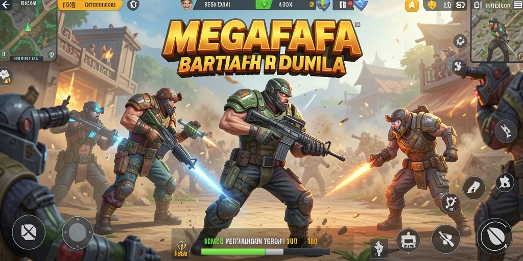 Screenshot menunjukkan intensitas pertempuran di MEGAFAFA.