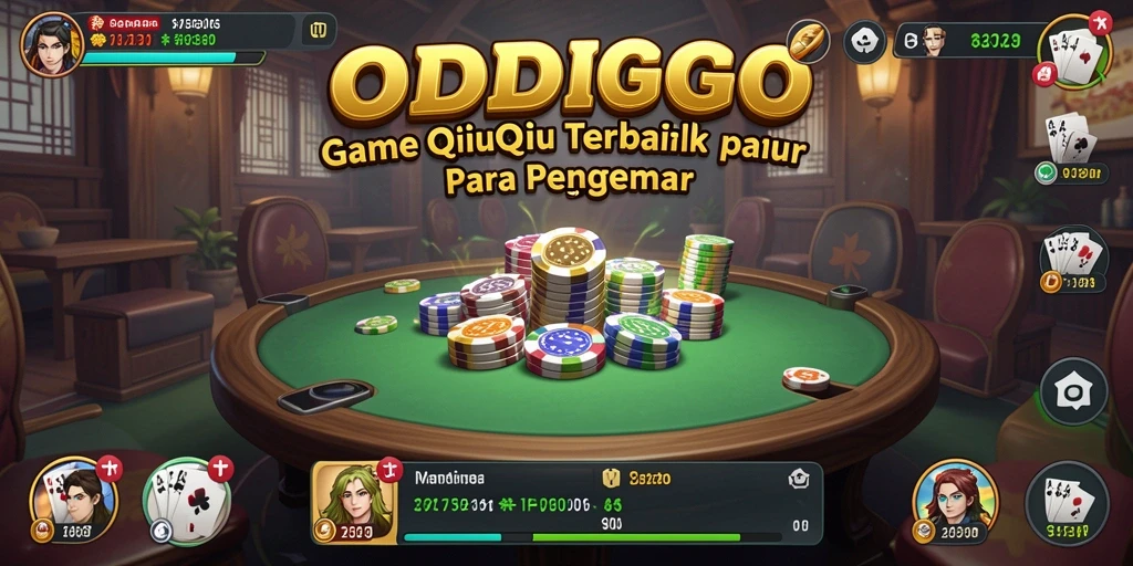 Screenshot gameplay ODDIGO menampilkan suasana permainan QiuQiu yang menegangkan.