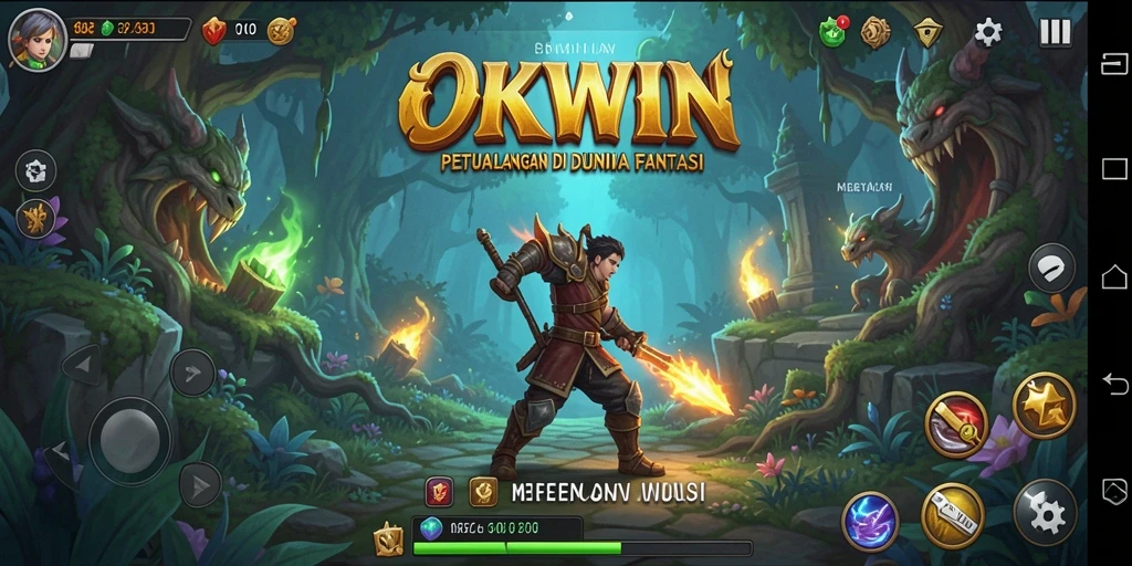 Tampilan menarik dari gameplay OKWIN yang mendebarkan.