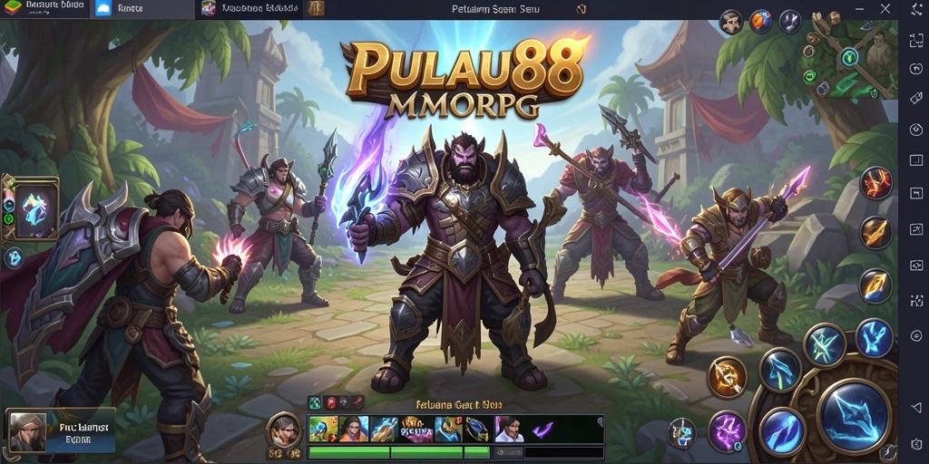 Screenshot gameplay PULAU88 yang menampilkan petualangan seru di MMORPG.