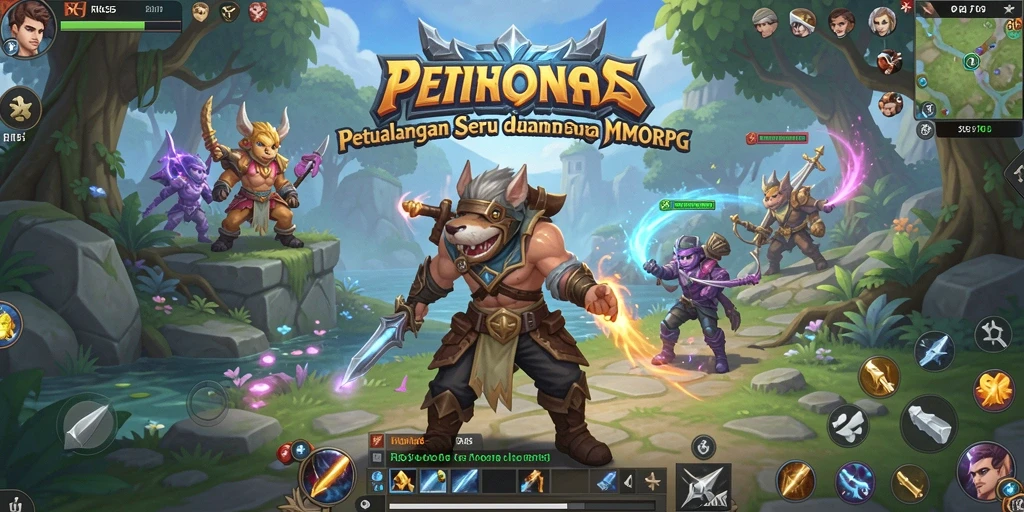 Tampilan mendebarkan dari petualangan MMORPG di RK55.