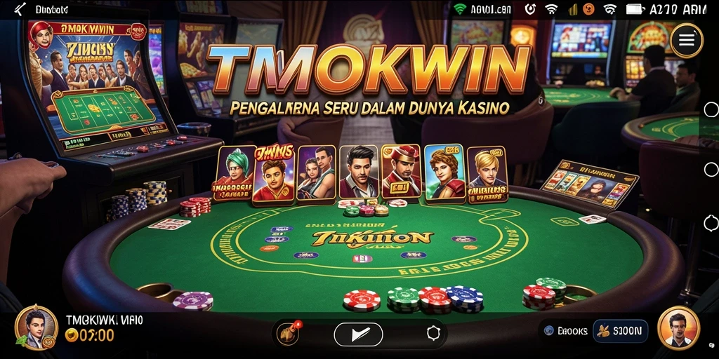 Screenshot gameplay TMOKWIN yang menampilkan suasana kasino yang autentik.