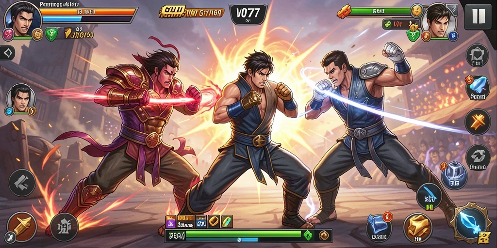 Screenshot VO777 menampilkan aksi pertarungan yang intens dan seru.