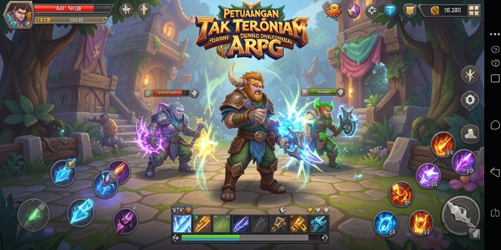 Tampilan gameplay ARPG mendebarkan dalam VT38 dengan aksi yang seru.